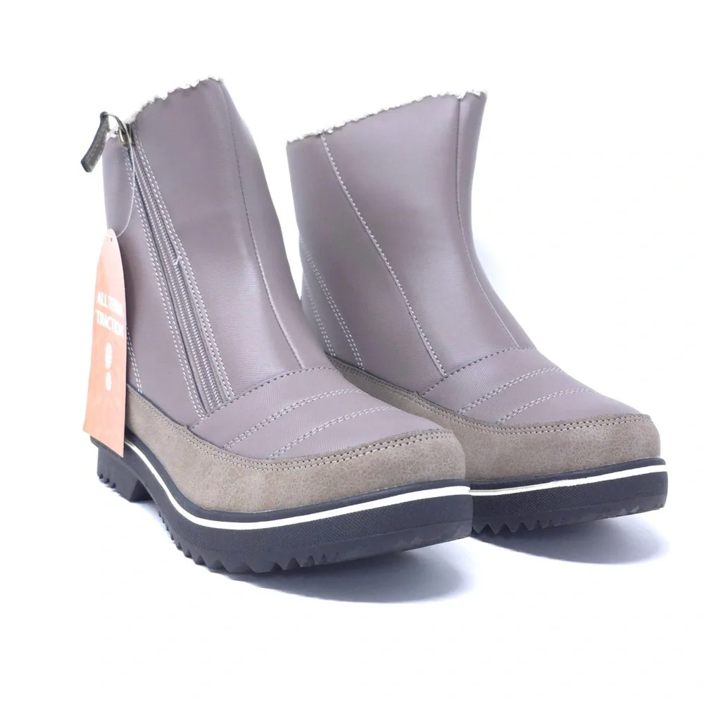 JBU by Jambu Women’s Snowbound Winter Boots Taupe Size 7 M Fleece Lined Zip - Picture 2 of 12